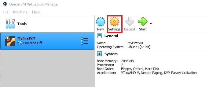 Virtual Machine Settings